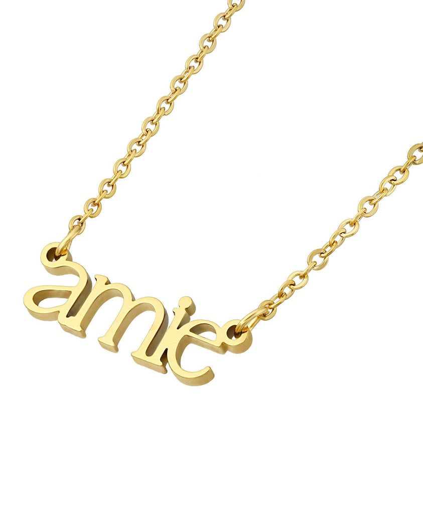 Sleek Name Necklace 18ct Gold Vermeil - Larsson & Jennings | Official Store