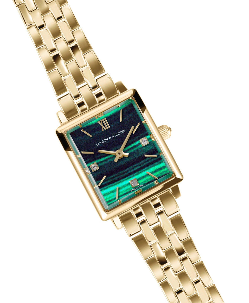 Boyfriend Mini Elevate Gold Green 31mm - Larsson & Jennings | Official Store