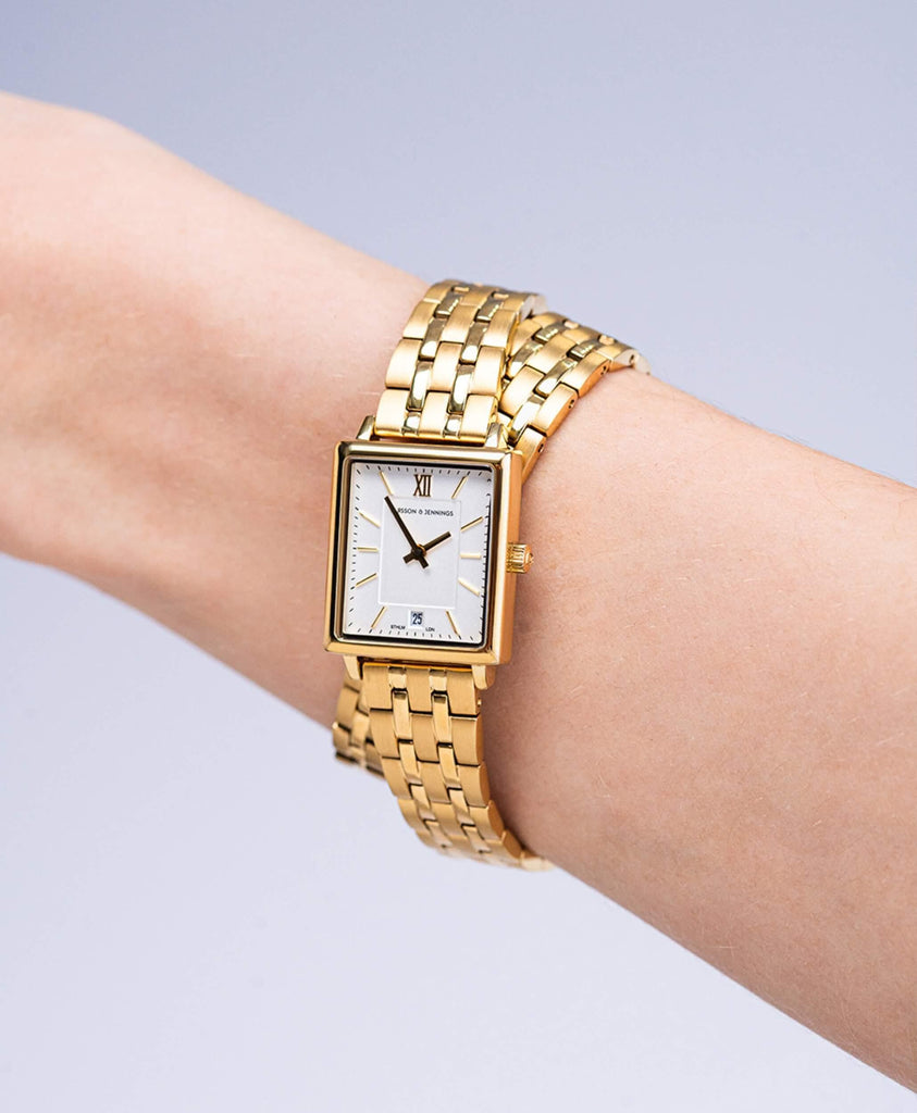 Boyfriend Mini Wrap Gold White 31mm - Larsson & Jennings | Official Store