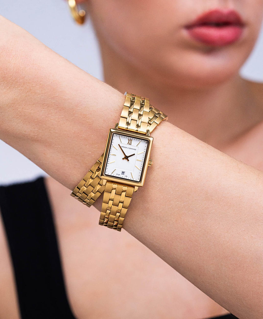 Boyfriend Mini Wrap Gold White 31mm - Larsson & Jennings | Official Store
