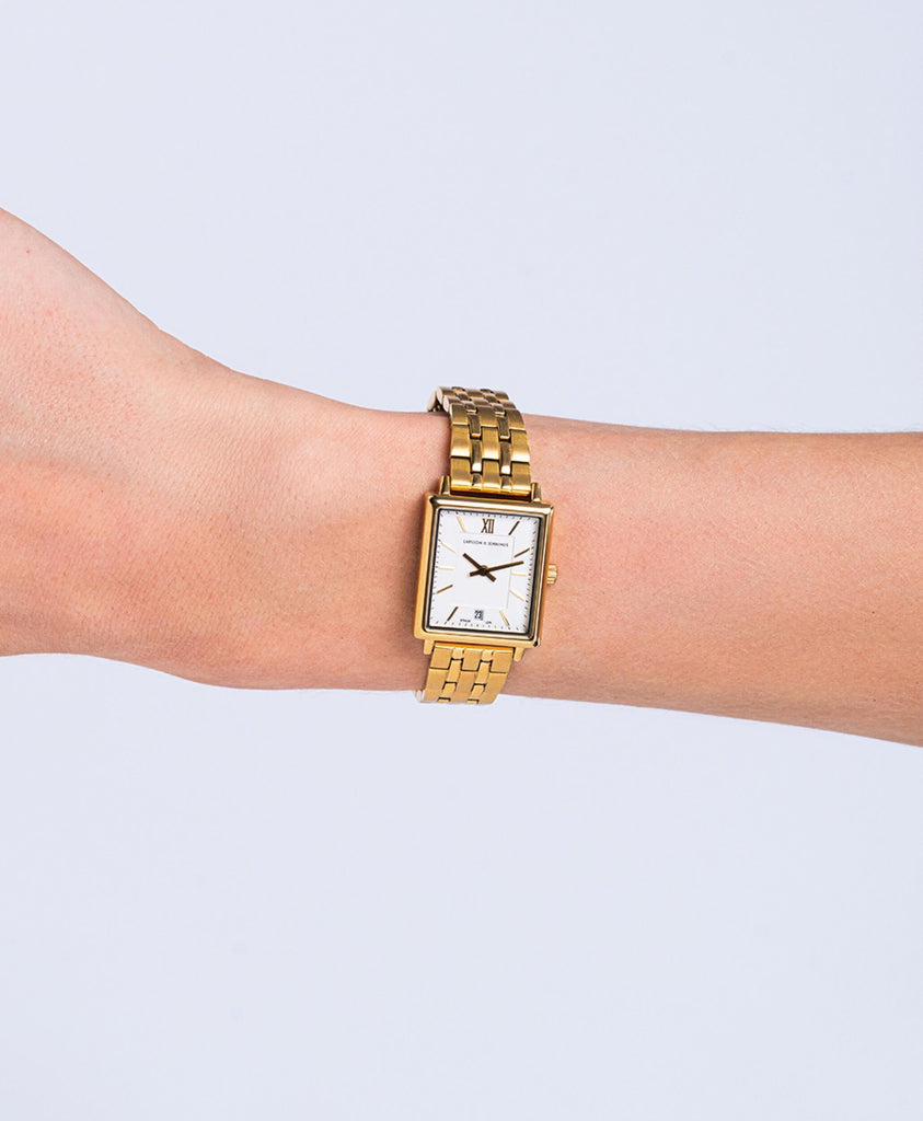 Boyfriend Mini Classic Gold White 31mm - Larsson & Jennings | Official Store