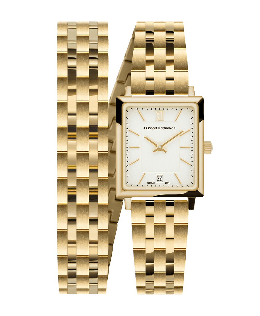 Boyfriend Mini Wrap Gold White 31mm - Larsson & Jennings | Official Store