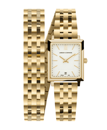 Boyfriend Mini Wrap Gold White 31mm - Larsson & Jennings | Official Store