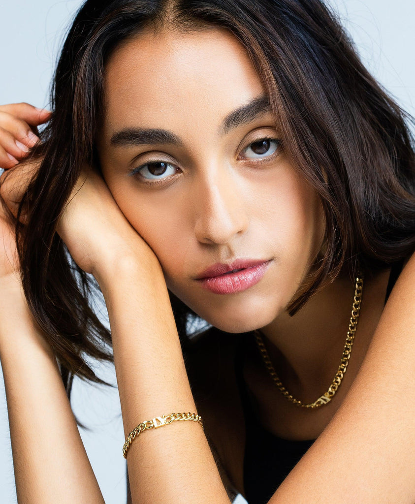 Bold Letters Bracelet 18ct Gold Vermeil - Larsson & Jennings | Official Store