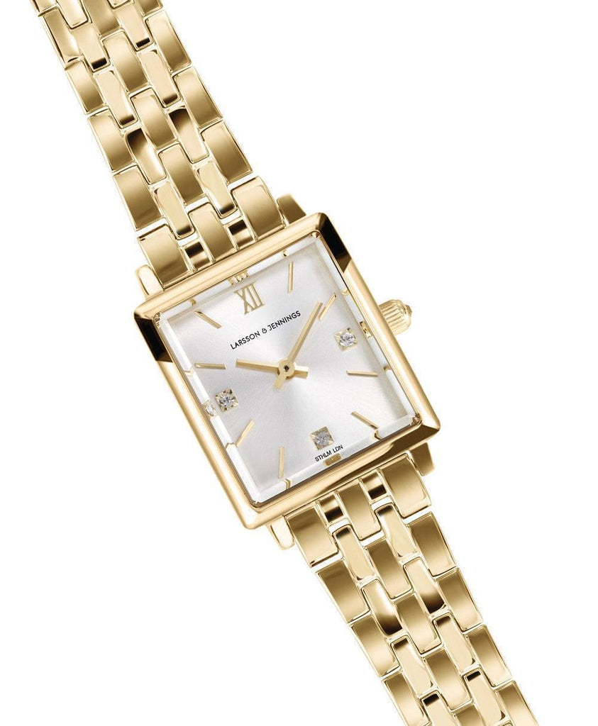 Boyfriend Mini Elevate Gold White 31mm - Larsson & Jennings | Official Store