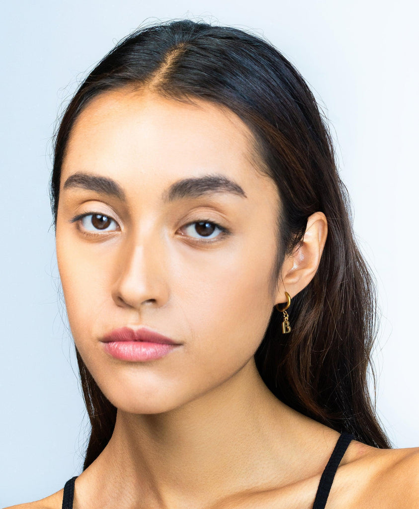 Signature Letter Hoops 18ct Gold Vermeil - Larsson & Jennings | Official Store
