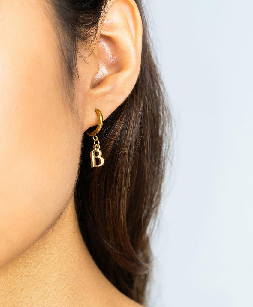 Signature Letter Hoops 18ct Gold Vermeil - Larsson & Jennings | Official Store