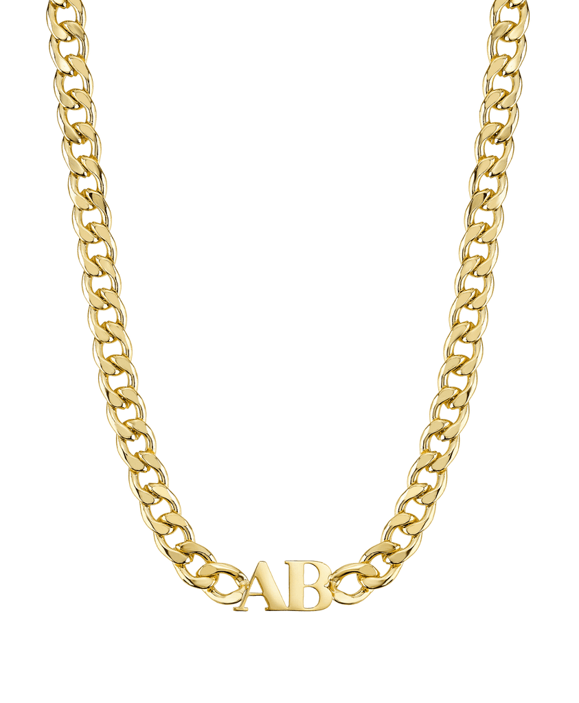 Bold Letters Necklace 18ct Gold Vermeil - Larsson & Jennings | Official Store