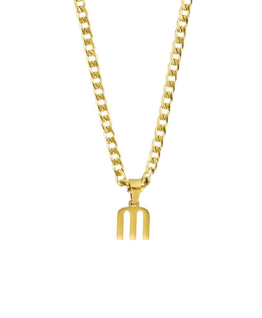 Curb Initial Necklace 18ct Gold Vermeil - Larsson & Jennings | Official Store