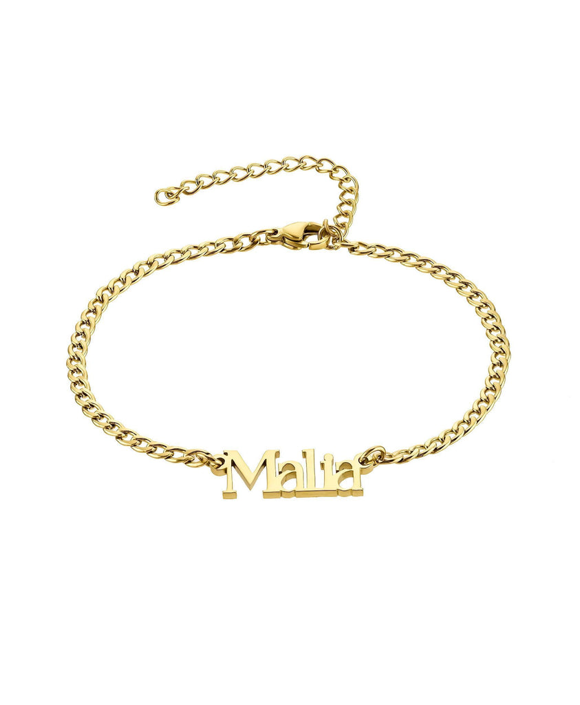 Curb Name Bracelet 18ct Gold Vermeil - Larsson & Jennings | Official Store
