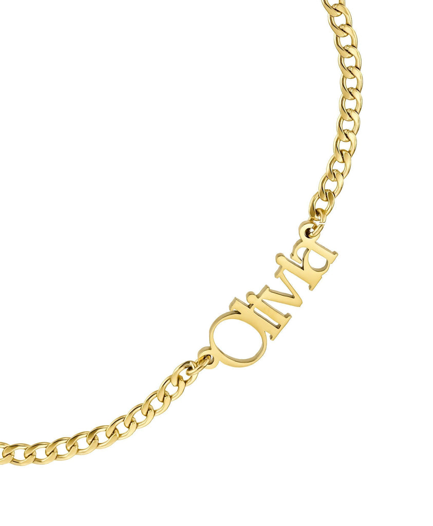 Curb Name Bracelet 18ct Gold Vermeil - Larsson & Jennings | Official Store