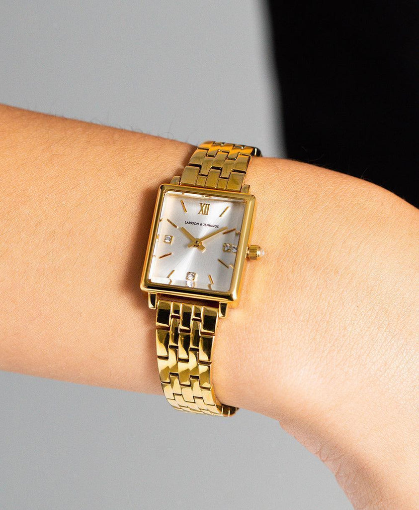 Boyfriend Mini Elevate Gold White 31mm - Larsson & Jennings | Official Store