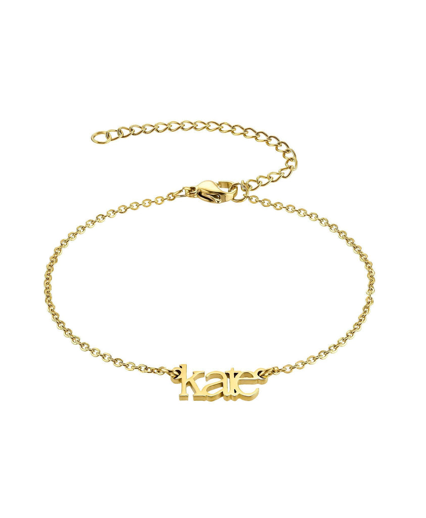 Sleek Name Bracelet 18ct Gold Vermeil - Larsson & Jennings | Official Store