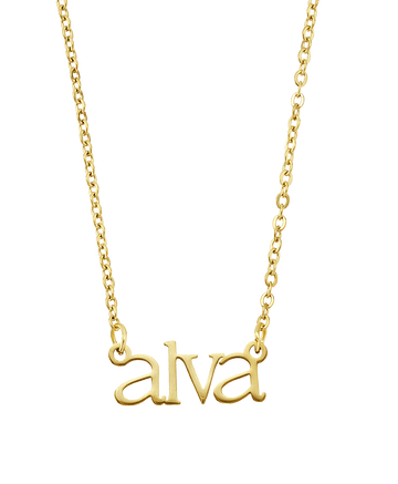 Sleek Name Necklace 18ct Gold Vermeil - Larsson & Jennings | Official Store